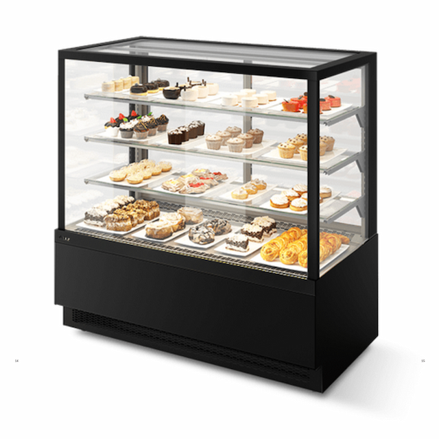 Витрина кондитерская Chilz VETE II KUB 130 ВК199-242-550 (черный муар/металлик)