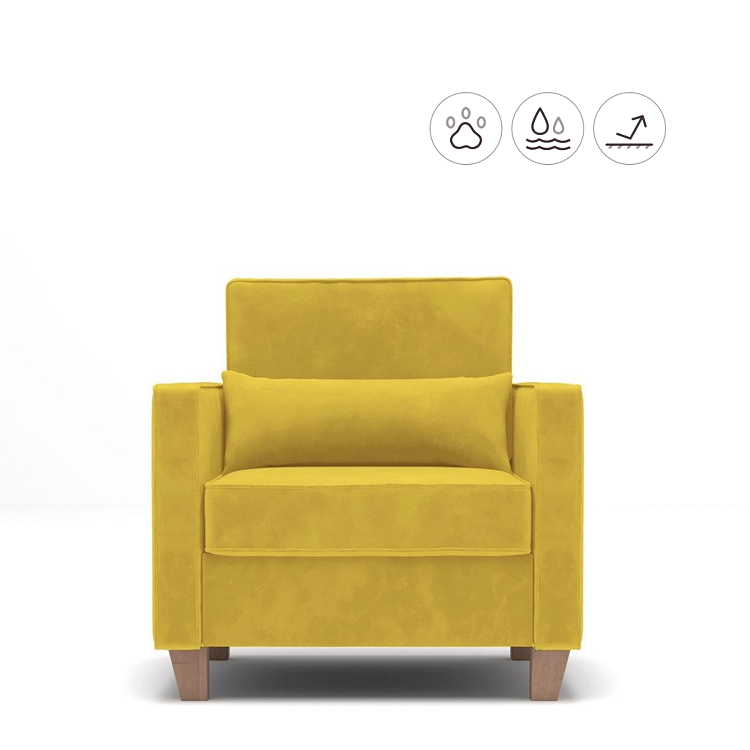 Кресло Мастерфабрик Ололара Saga yellow ткань рогожка