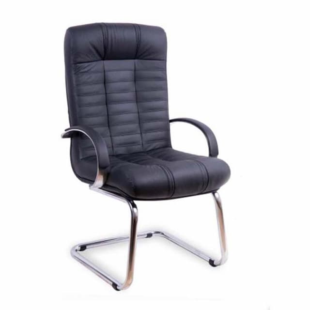 Конференц кресло Мирэй Атлант короткий хром конференц, кожзам