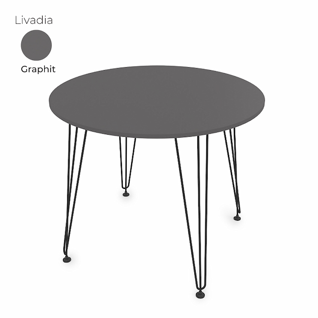 Стол обеденный круглый Алсав 21Livadia.009 Graphit