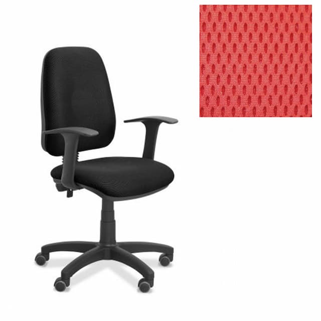 Офисное кресло для персонала Юнитекс Эльза Т TW ткань TW красная