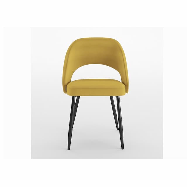 Стул Мастерфабрик Дада без подлокотников Saga yellow ткань рогожка