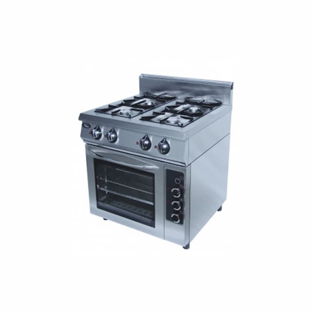 Плита газовая 4-х горелочная  с электрической духовкой Гриль Мастер Ф4ПДГ/800(э) (арт. 50001э)